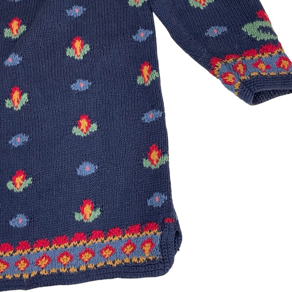 Vintage Signatures by Northern Isles Floral Hand Knit Sweater Medium - Picture 11 of 13